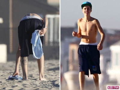 01.04 | Justin Bieber na praia com Jeremy Bieber em Los Angeles