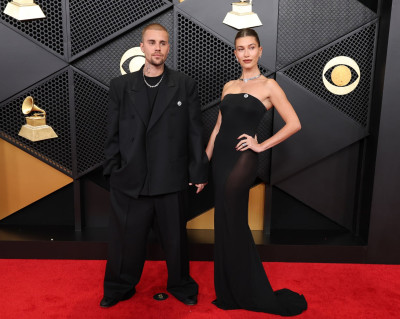 01.02 | Justin Bieber e Hailey Bieber no redcarpet da 68ª edição do Grammy Awards em Los Angeles